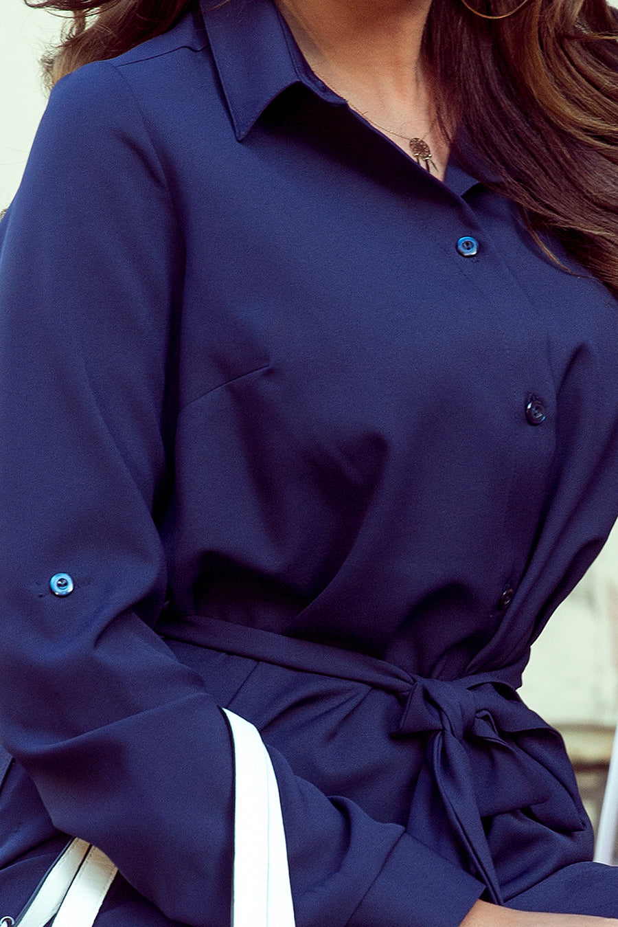 Numoco 288-1 Shirt dress with buttons - dark blue-5