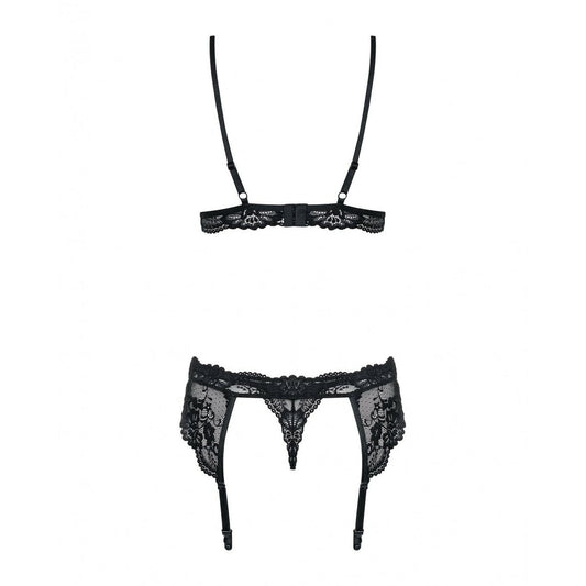 Lace Underwear Set Obsessive 810-SEG-1 Black S/M-1