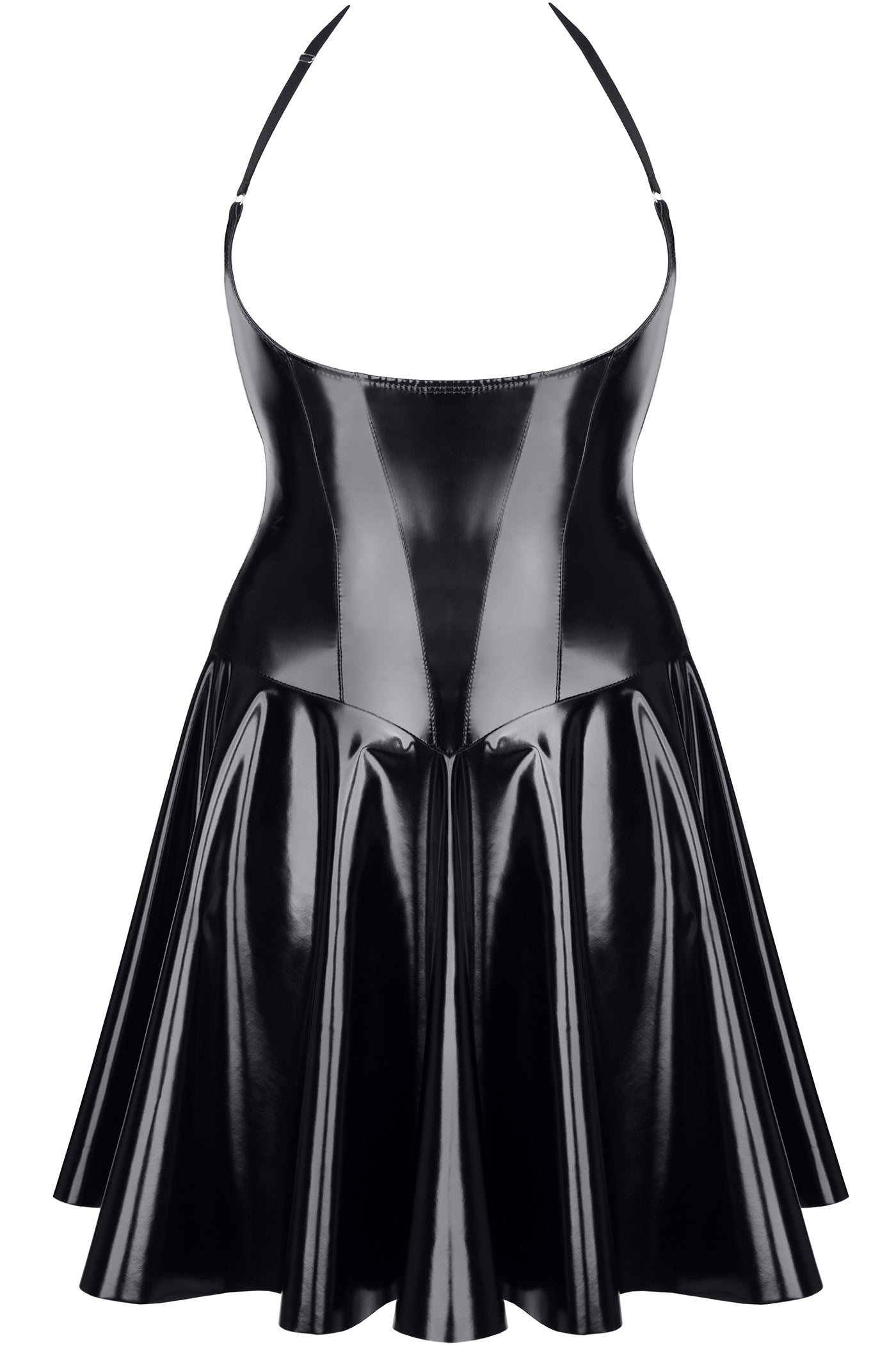 black vinyl mini dress TDJutta001 - 5XL-0