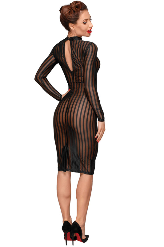 Classic dress made of elastic tulle F182 - 3XL-1