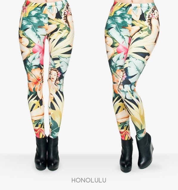 Brand Fashion Camo Branches 3D Printing High Quality Slim Legging Women Casual Home Leggings Woman Pants-5