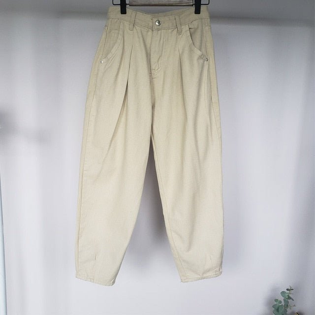 Denim Pants Women High Waist Harem Pants Loose Jeans Plus Size Trousers Women-4