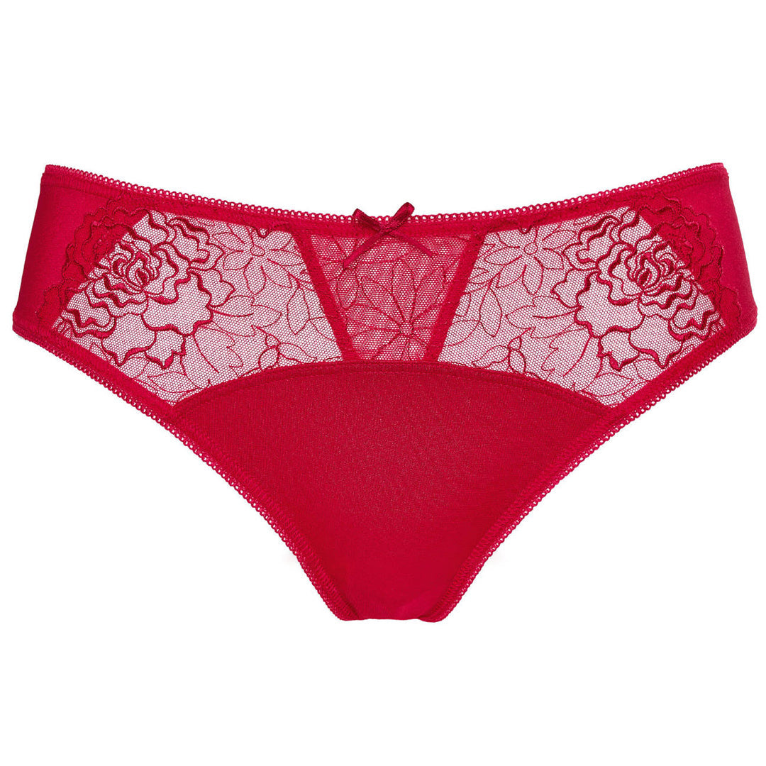 Semi Sheer Low Rise Bikini Panty Gorteks Pamela Red-4