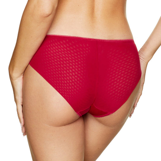 Semi Sheer Low Rise Bikini Panty Gorteks Pamela Red-1