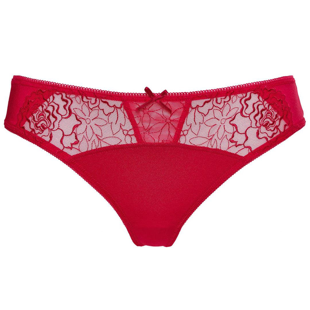 Semi Sheer Thong Panty Gorteks Pamela Red-4