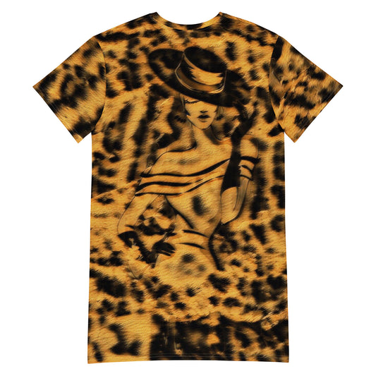 VINTAGE HEART ART T-shirt Dress by Gianneli-1