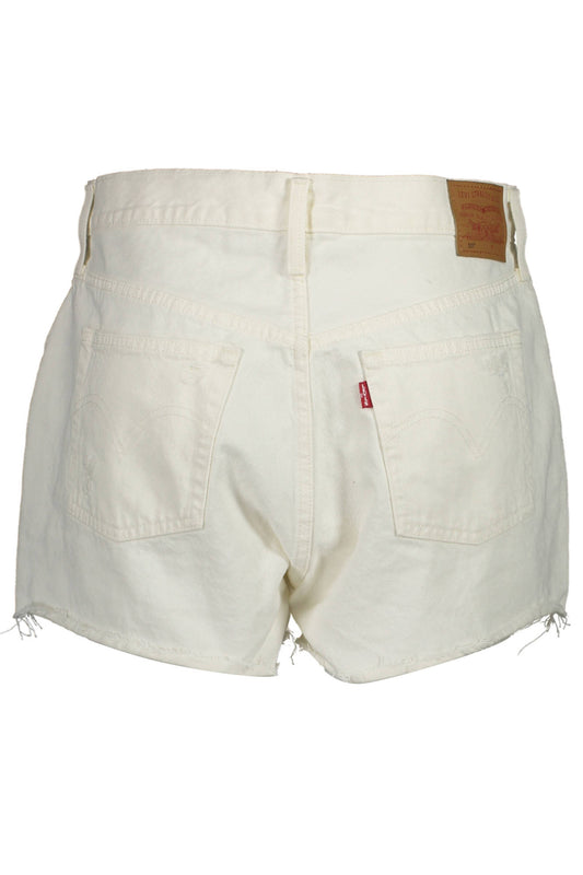 LEVI'S JEANS SHORT WOMAN WHITE-1