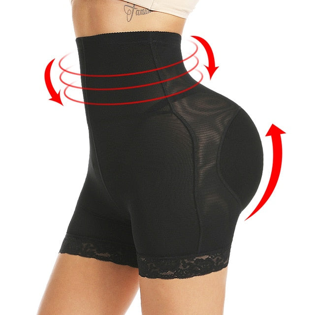 FAKE ASS Womens Butt and Hip Enhancer Booty Padded Underwear Panties Body Shaper Seamless Butt Lifter Panty Boyshorts Shapewear-6