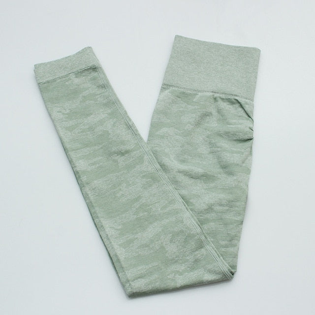 Woman Fitness Camouflage Seamless Leggings High Waist Yoga Pants-2