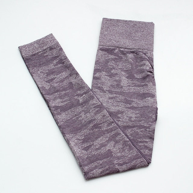 Woman Fitness Camouflage Seamless Leggings High Waist Yoga Pants-3