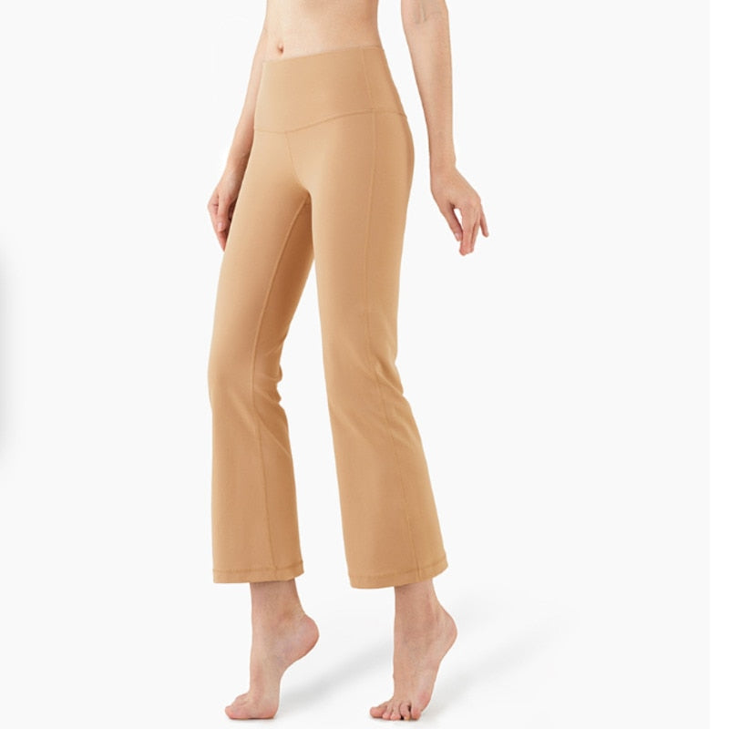 Sports Leggings Women High Waist Wide Legs Yoga Pants Solid Fashion High Elastic Push Up Work Out Pants For Women Jogging Pants-0