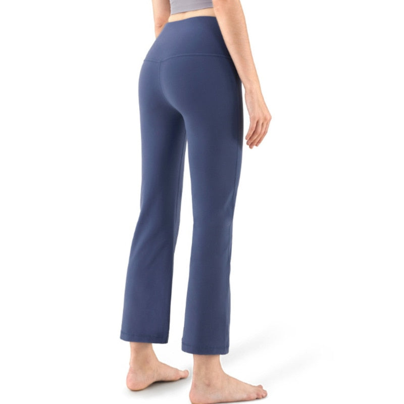 Sports Leggings Women High Waist Wide Legs Yoga Pants Solid Fashion High Elastic Push Up Work Out Pants For Women Jogging Pants-5