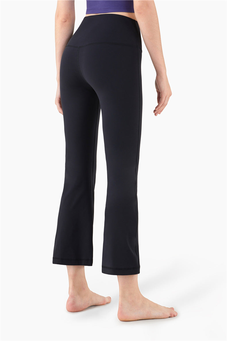 Sports Leggings Women High Waist Wide Legs Yoga Pants Solid Fashion High Elastic Push Up Work Out Pants For Women Jogging Pants-6