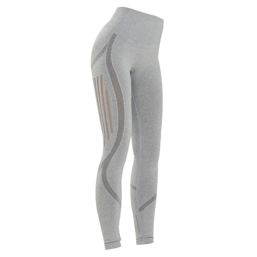 Yoga Leggings Women High Waist Hollow Out Pants Fashion High Elastic Push Up Work Out Pants For Women Hips Lifting Jogging Pants-6