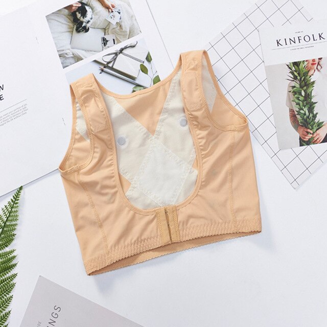 Sleeveless Corrective Underwear Invisible Chest Lifter Body Corrector Woman Lifting Shapewear Tops Nylon Corset-6
