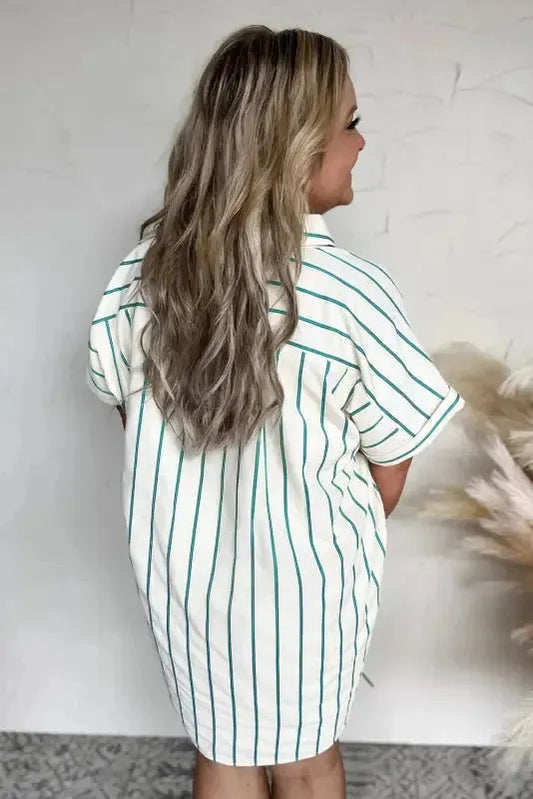 Shamrock Style Curvy Shirt Dress-1