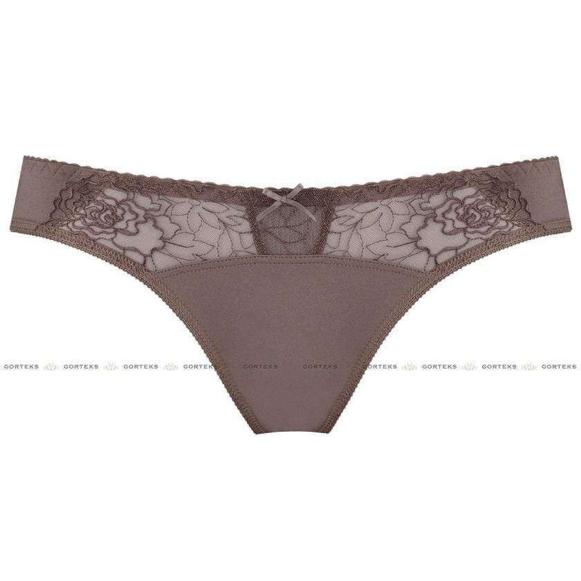 Sheer Low Rise Bikini Panty Gorteks Pamela Mocha-4