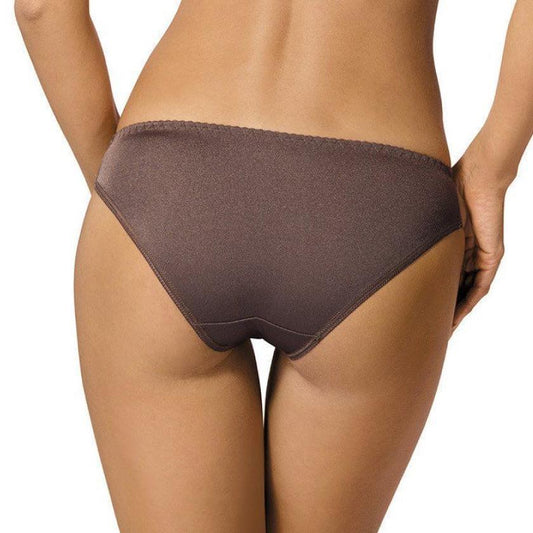 Sheer Low Rise Bikini Panty Gorteks Pamela Mocha-1