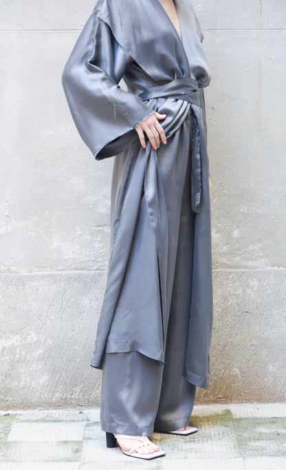 Low Waist Long Wide Pants 100% Bemberg-3