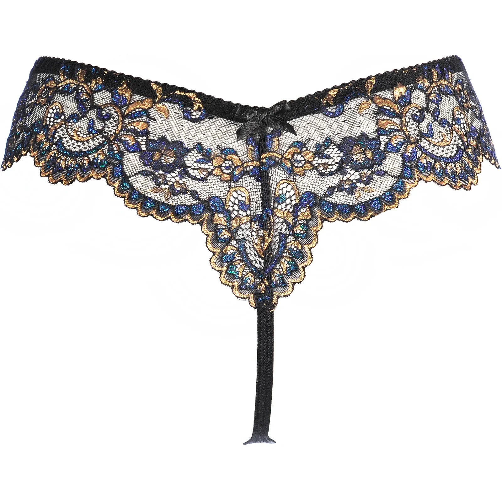 Sheer Lace Thong Panty Axami Sensations-3