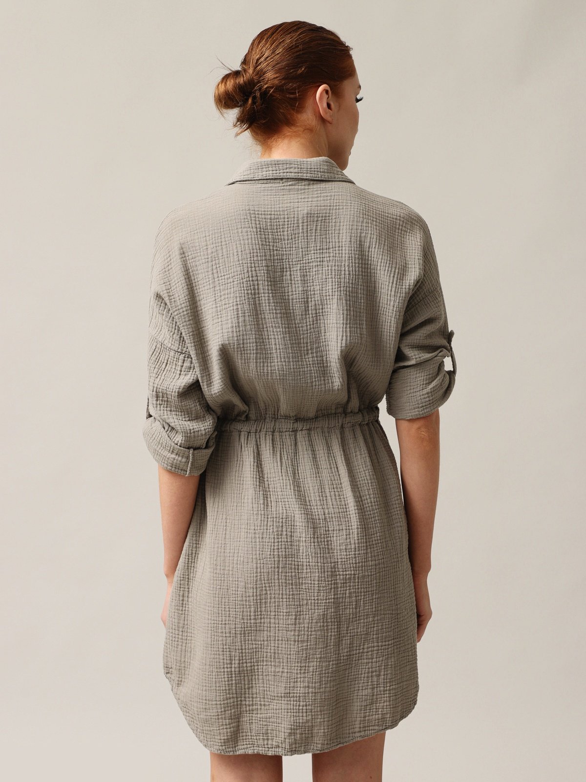 Shirt-type muslin dress-3