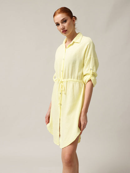 Shirt-type muslin dress-2