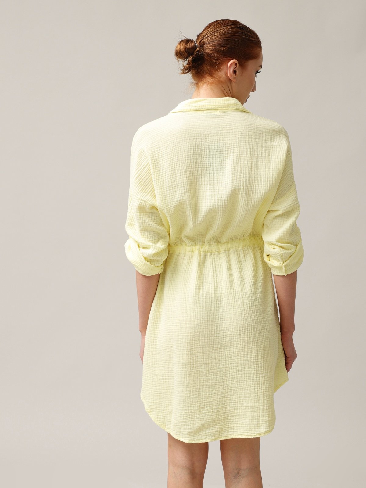 Shirt-type muslin dress-4
