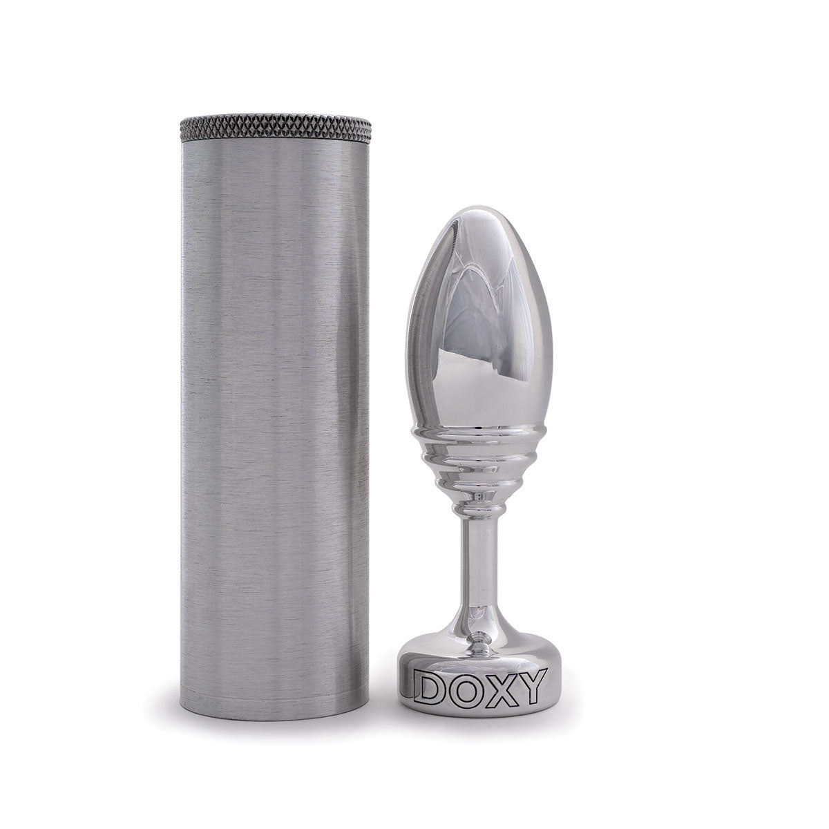 Doxy Ribbed Metal Butt Plug-4
