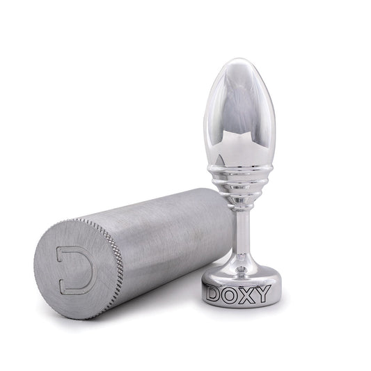 Doxy Ribbed Metal Butt Plug-1