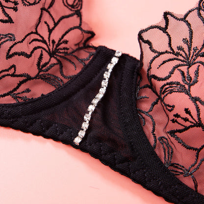 Wholesale Sheer Lace Garter Lingerie Ensemble-29