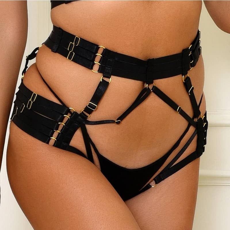 Dropshipping Sexy Open Crotch Waist Harness Underwear Left Show