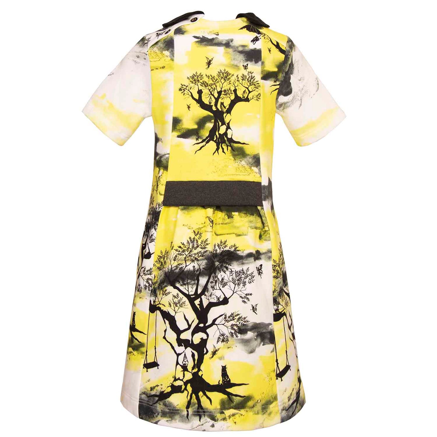 Kids A-line Dress with Print-2