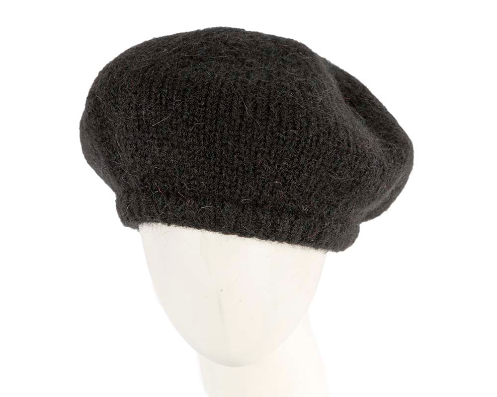 Warm black winter beret-0