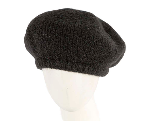 Warm black winter beret-0