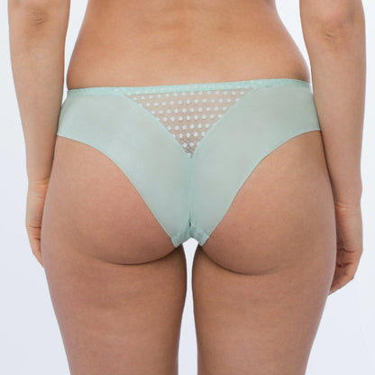 Sheer Mesh Tulle Embroidered Tanga Panty Juno