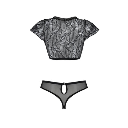 Soft Sheer Lace Top & Bikini Set Passion Eco Leafa-3