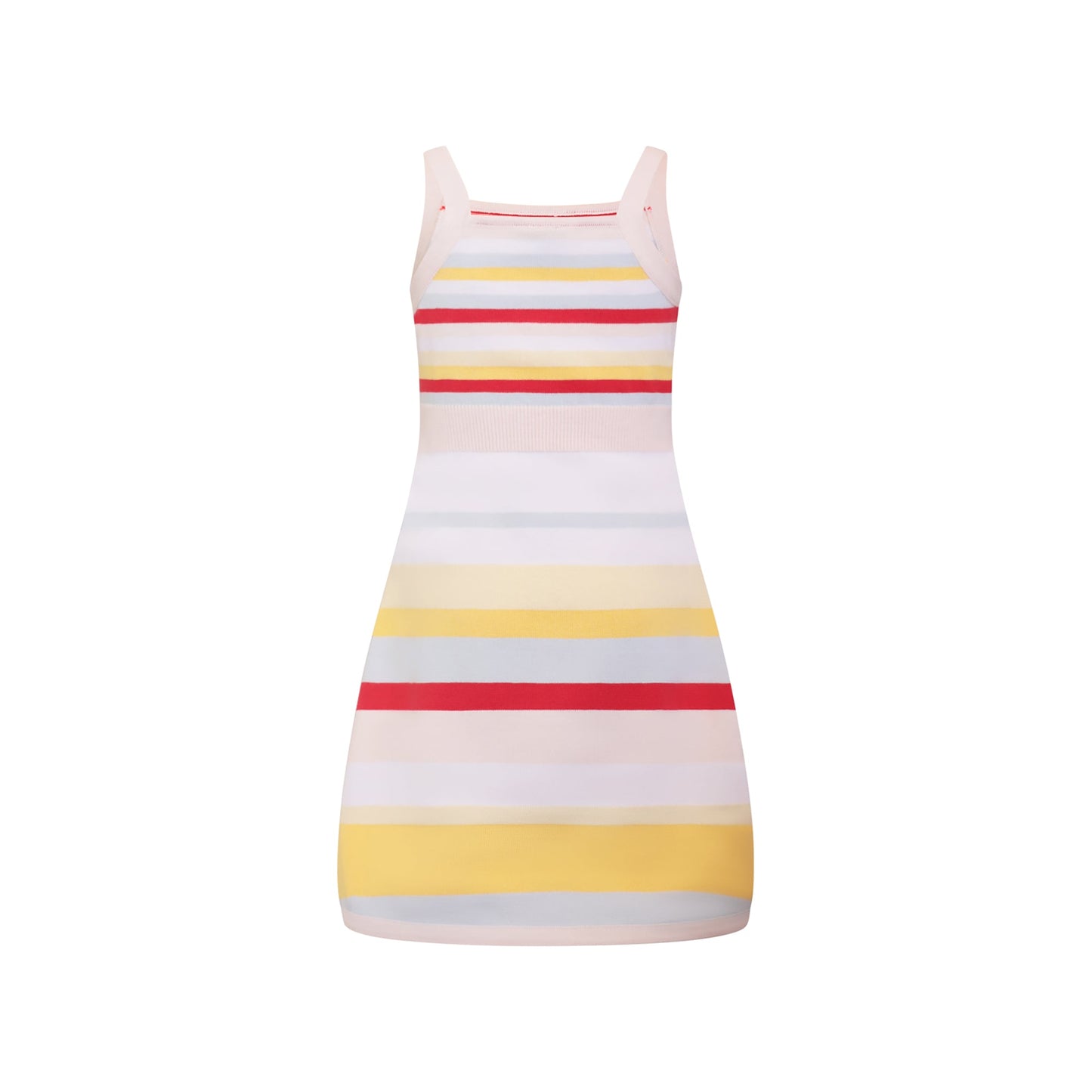 Girls Beach Dress with Bright Stripes-3