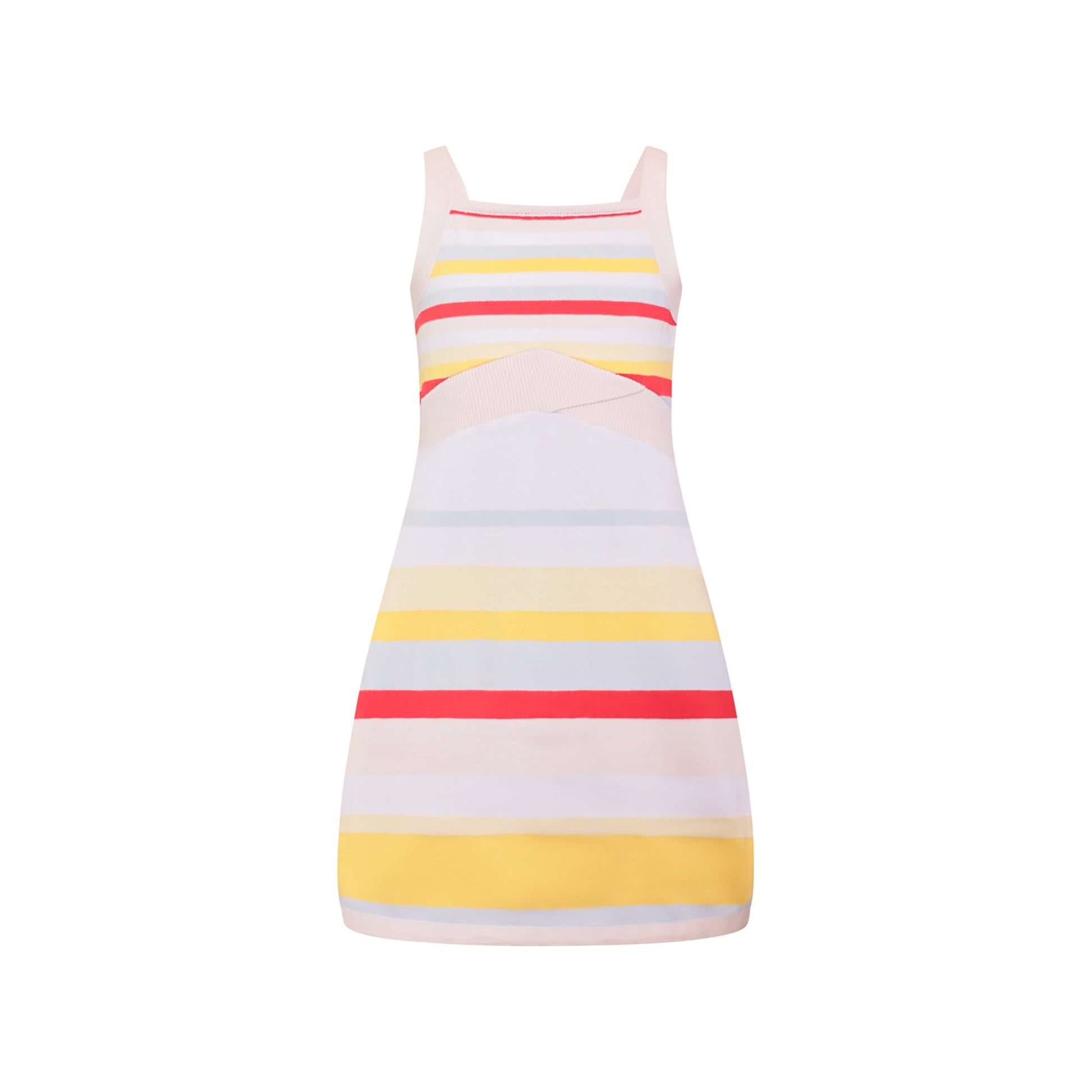 Girls Beach Dress with Bright Stripes-0