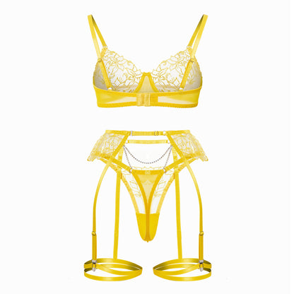 Wholesale Sheer Lace Garter Lingerie Ensemble-25