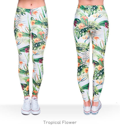 Brand Fashion Camo Branches 3D Printing High Quality Slim Legging Women Casual Home Leggings Woman Pants-4