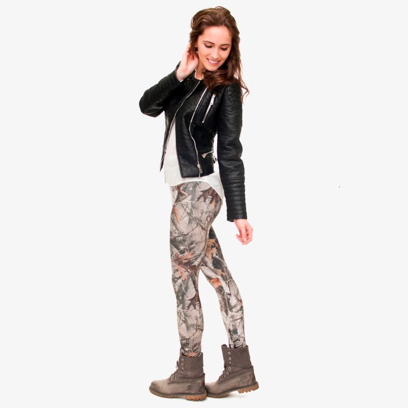 Brand Fashion Camo Branches 3D Printing High Quality Slim Legging Women Casual Home Leggings Woman Pants-3