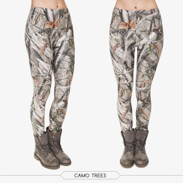 Brand Fashion Camo Branches 3D Printing High Quality Slim Legging Women Casual Home Leggings Woman Pants-7