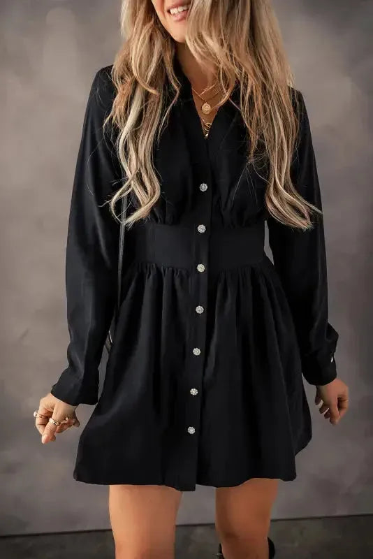 Curve Caress Shirt Dress-3