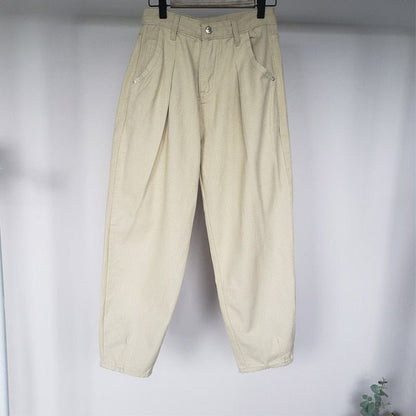 Denim Pants Women High Waist Harem Pants  Loose Jeans Plus Size Trousers Women-4