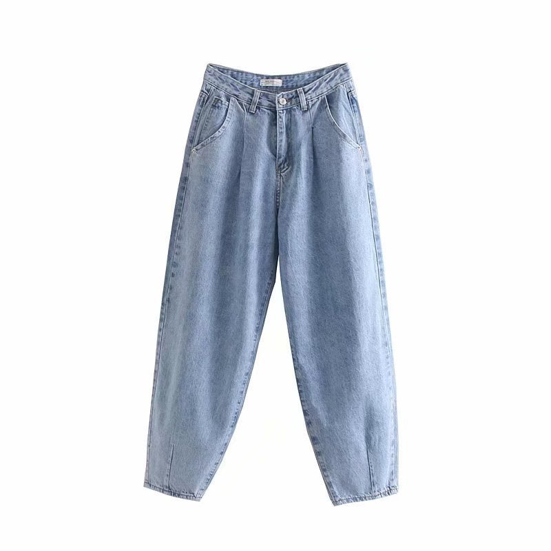 Denim Pants Women High Waist Harem Pants  Loose Jeans Plus Size Trousers Women-2