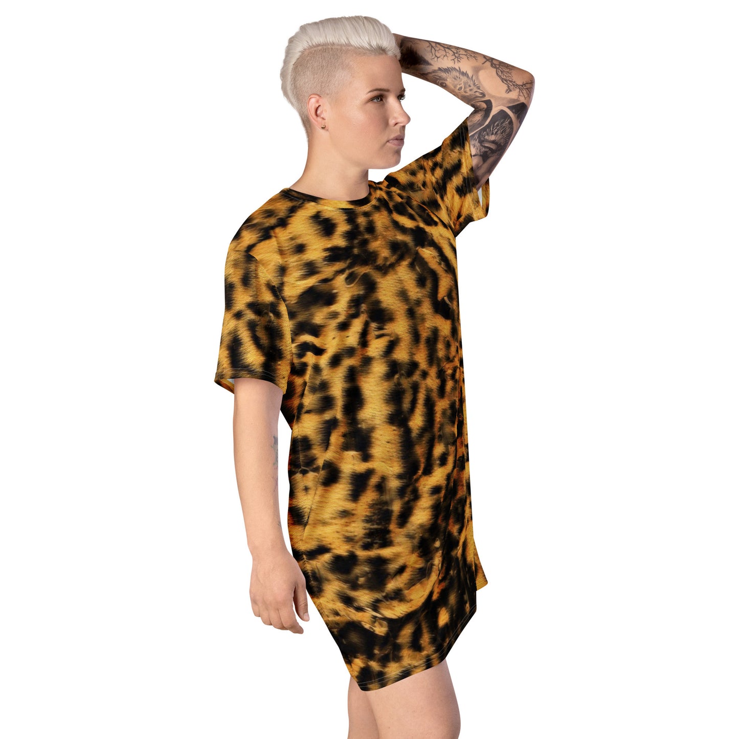 VINTAGE HEART ART T-shirt Dress by Gianneli-8
