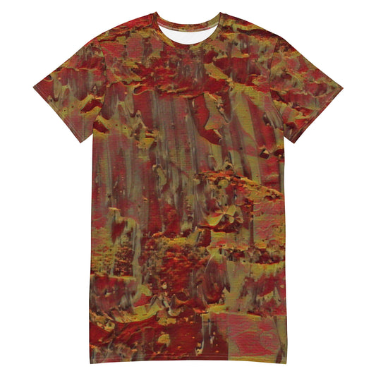 VINTAGE HEART ART T-shirt Dress by Gianneli-0