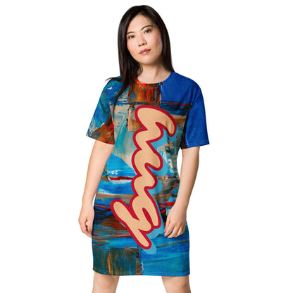 HUG MY COLOURS T-shirt Dress by Gianneli-2