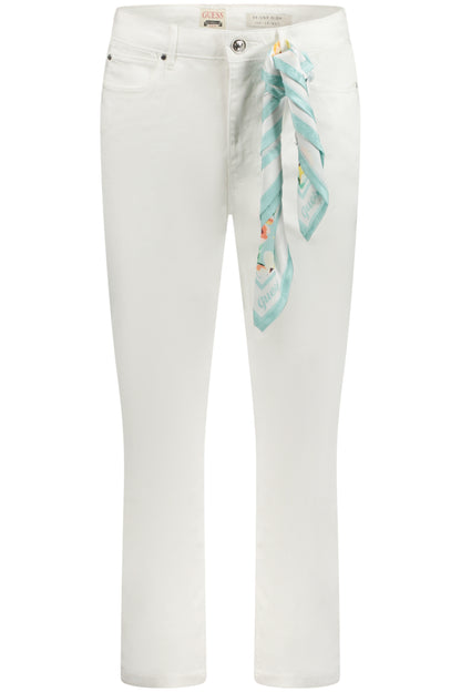 GUESS JEANS WOMEN'S WHITE DENIM JEANS-0