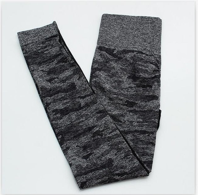 Woman Fitness Camouflage Seamless Leggings High Waist Yoga Pants-1